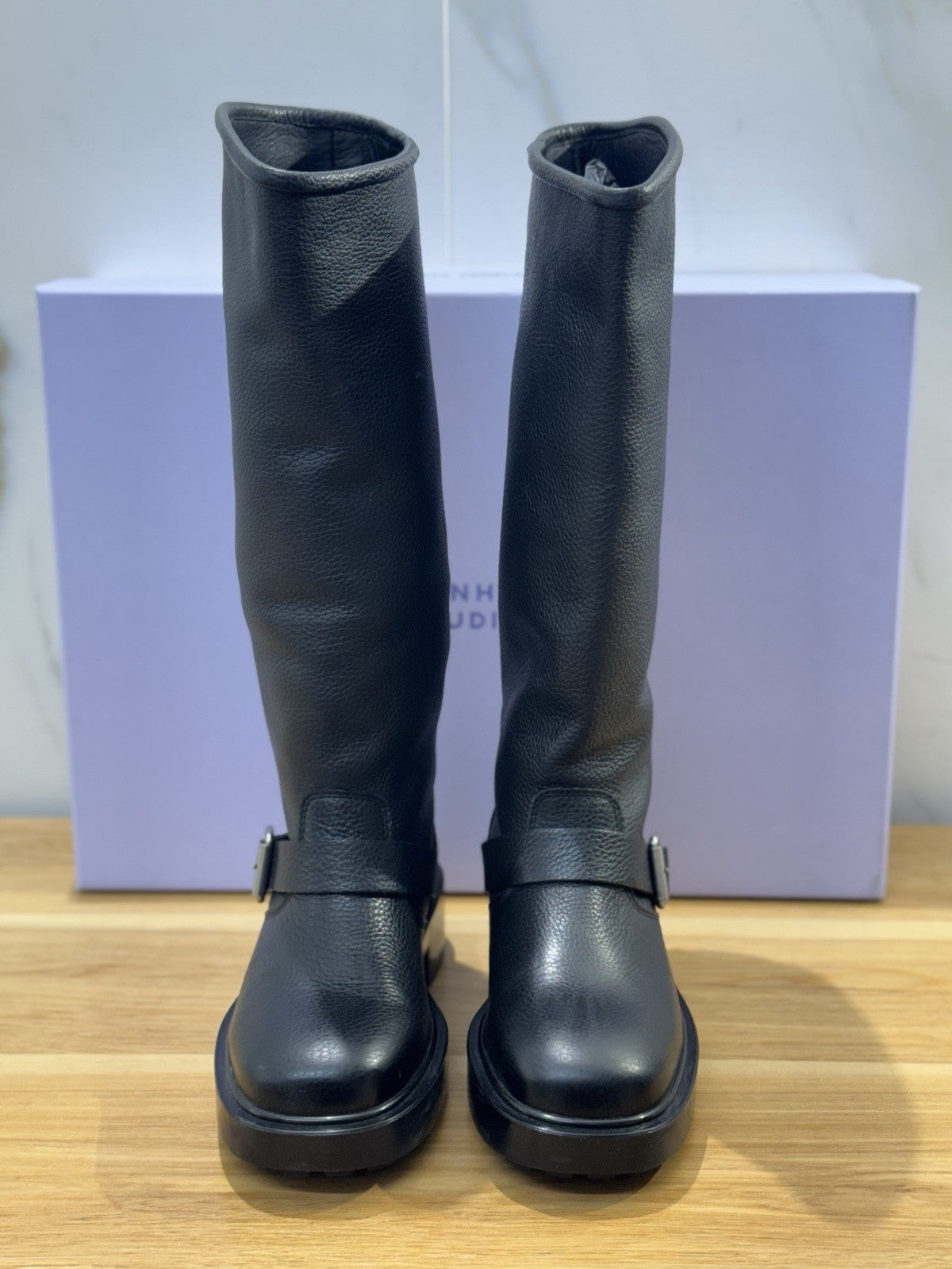 Copenhagen Stivale Pelle Nero Biker Casual Boot Donna 38