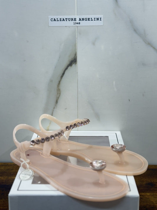 Menghi Sandalo Real Swarovski Nude    Donna 38