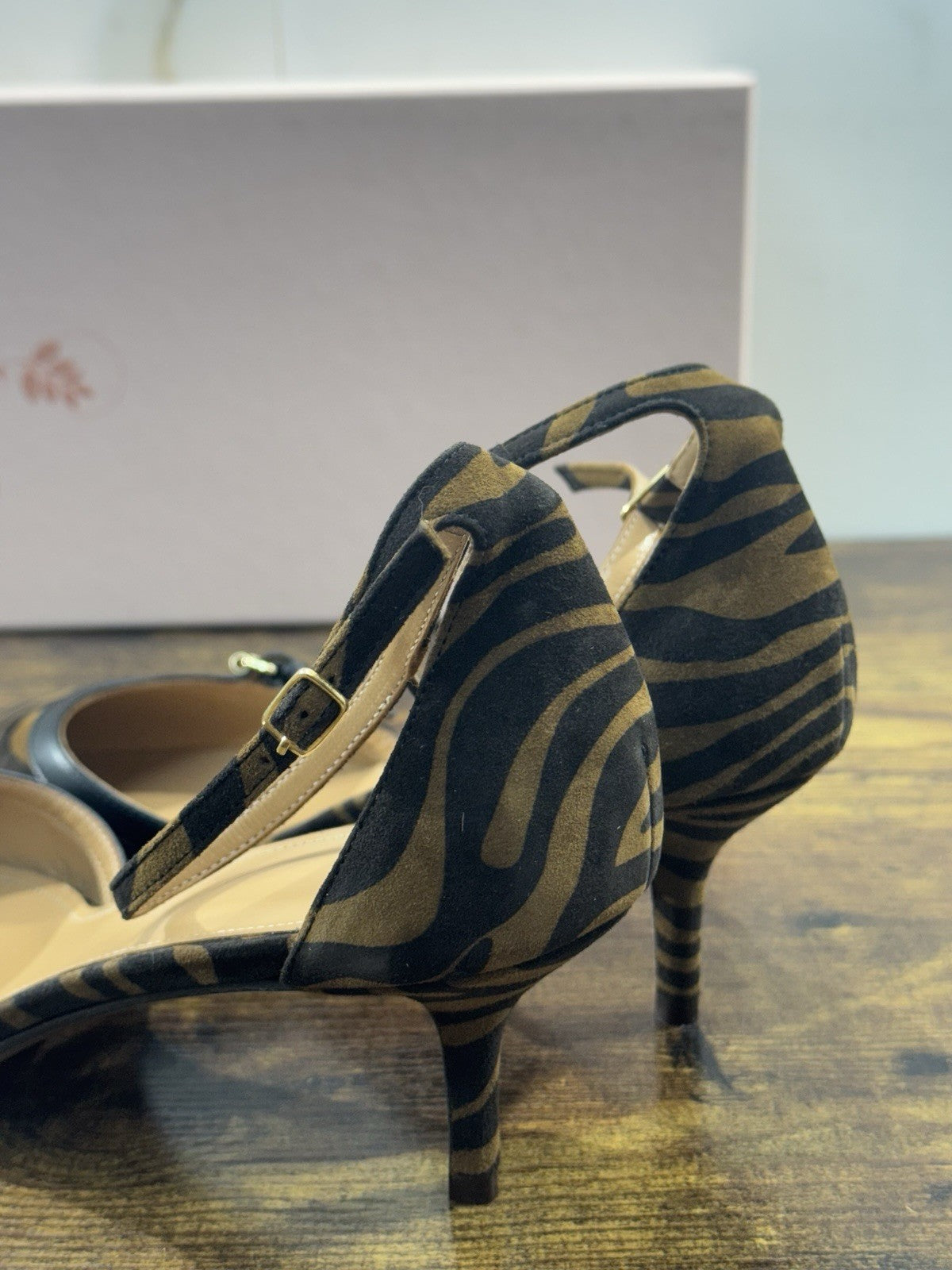 Relac Décolleté Donna Zebra Nero Luxury Woman Shoe Made In Italy 41