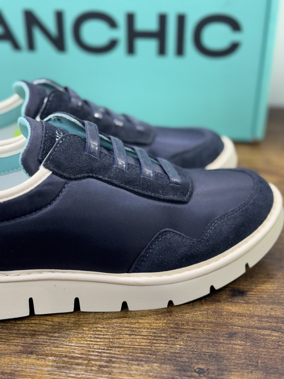 Panchic Slip On Scarpa Suede Nylon Blu Casual Uomo 39