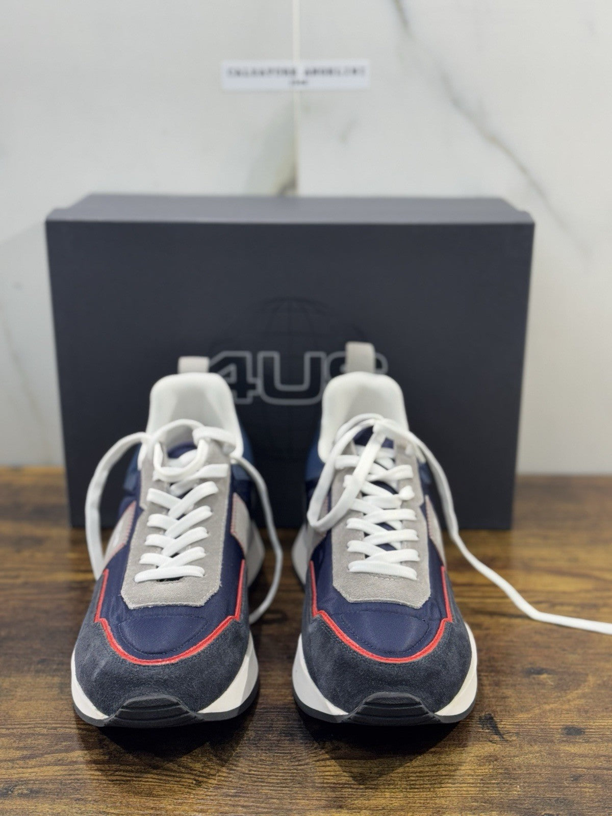 Paciotti 4US Sneaker Uomo Pelle Suede Blu Grey    Casual 41