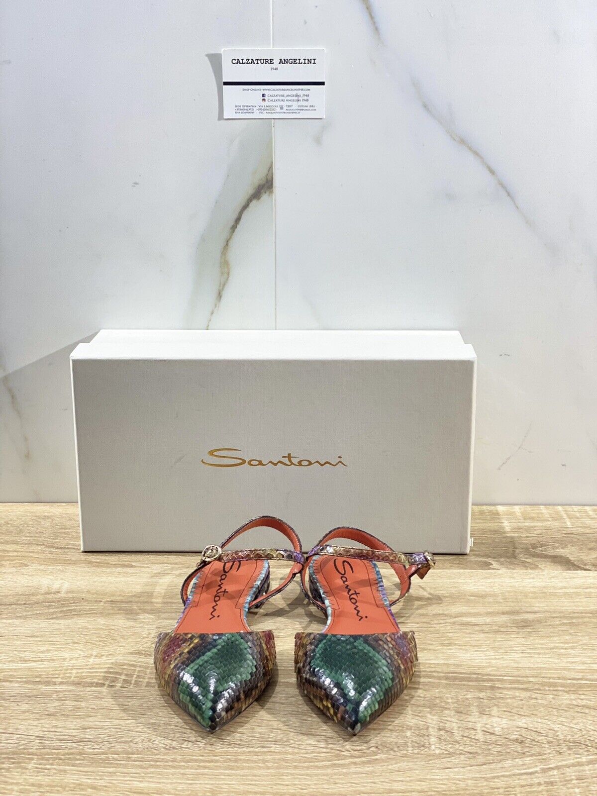 Santoni Scarpa Donna In Pelle Verde Multi Luxury Flat Shoes Santoni Woman 35