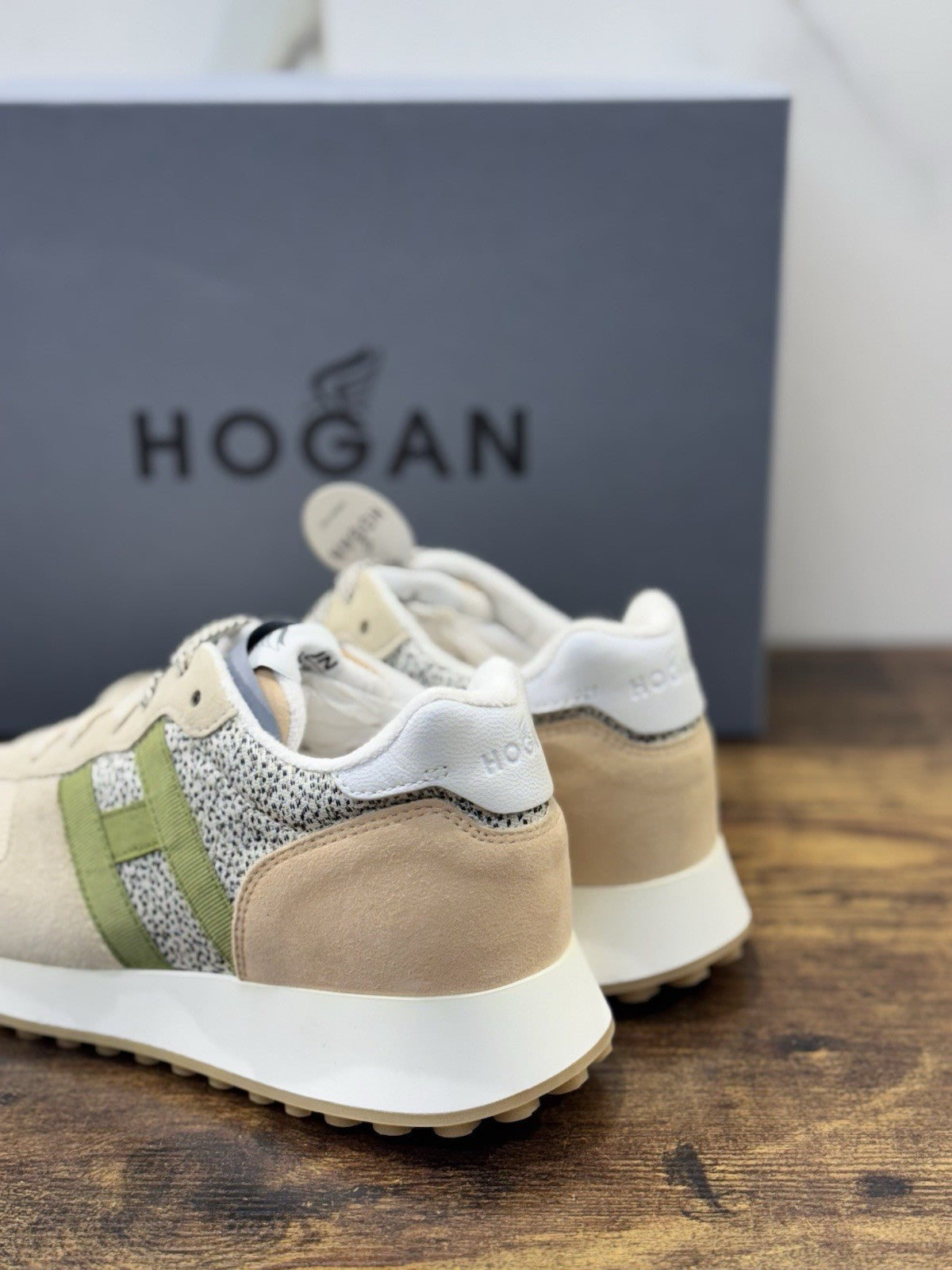 Hogan H429 H Nastro Suede Beige  Luxury Hogan Woman  35