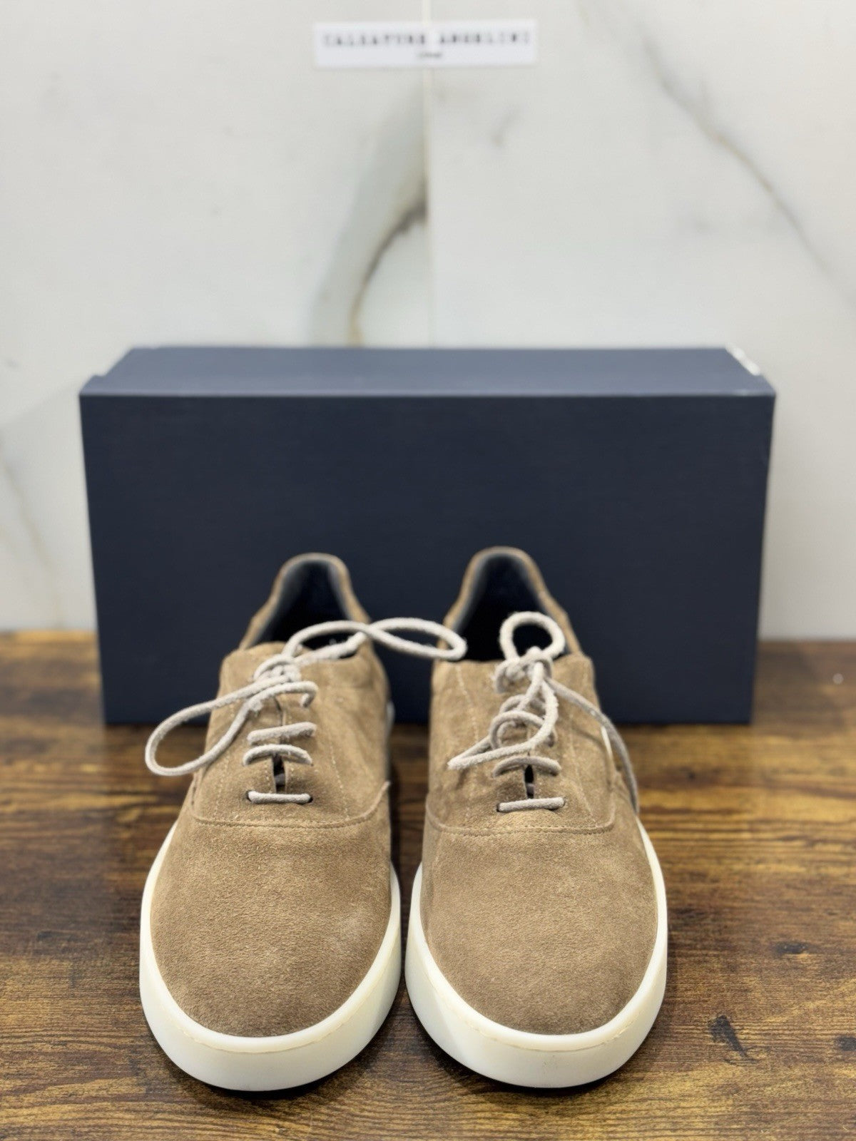 Seboy’s Sneaker Pelle Suede Taupe Casual Uomo 42