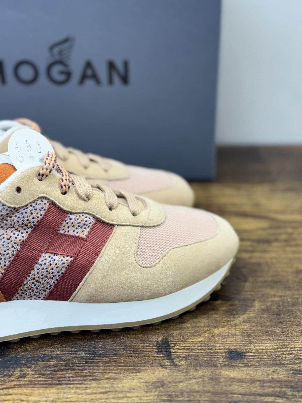 Hogan H429 H Nastro Suede Beige  Luxury Hogan Woman  38