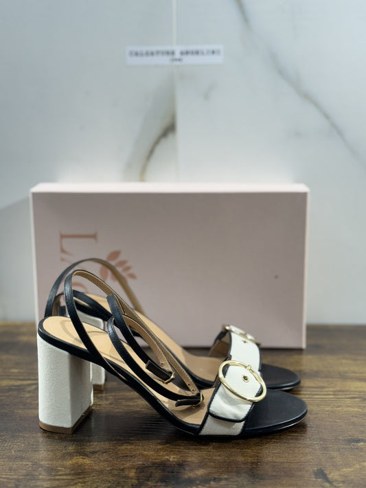 Relac Sandalo Donna Pelle  Nera  Handmade Shoes Relac 37.5
