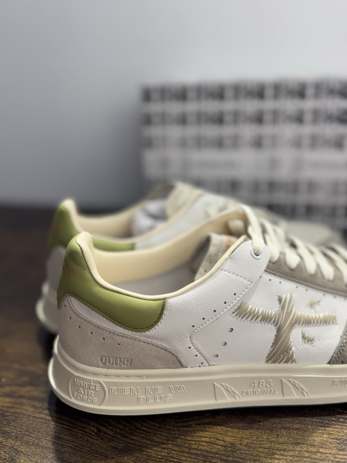 Premiata Quinn     Sneaker Pelle Bianca    Casual Premiata Uomo 40