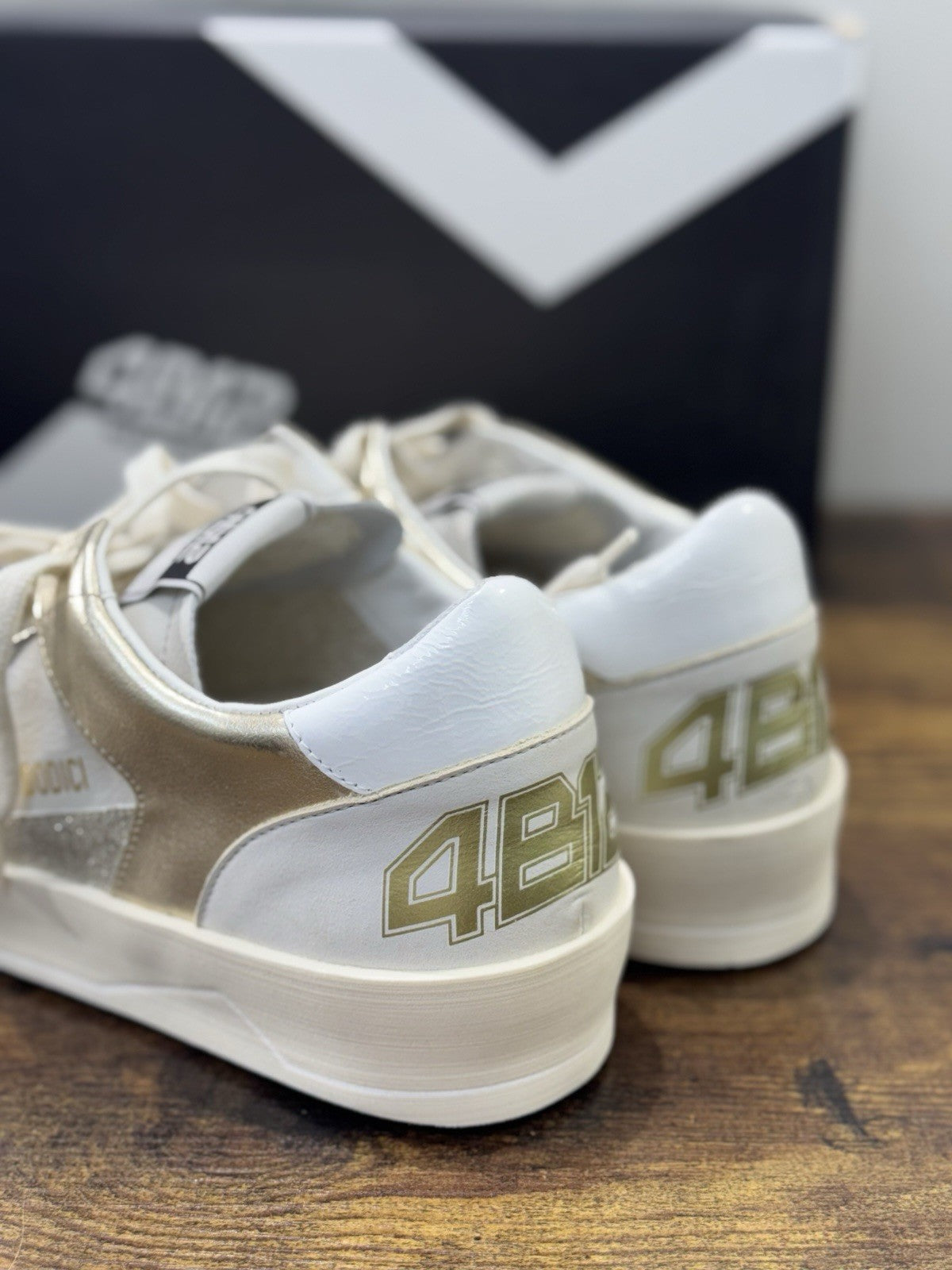 4B12 Sneaker Kyle  Pelle Bianco Casual Sneaker Donna 38