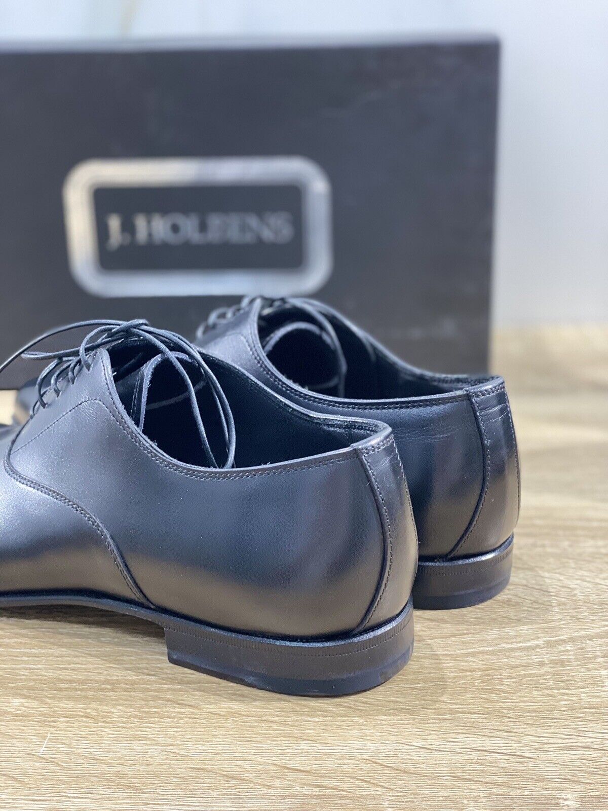 J.Holbens Oxford Uomo  Pelle Nera Business Men Shoes Made In Italy Luxury 42