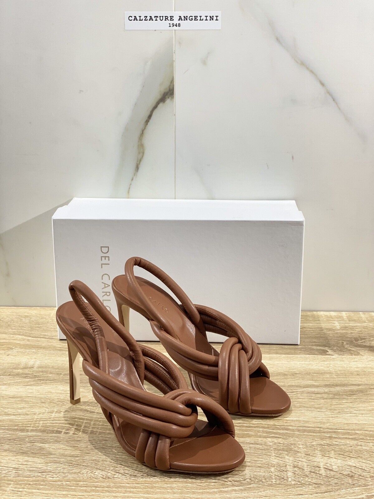 Del Carlo Sandalo Donna Kelly In Pelle Terra Luxury Woman Sandal 37