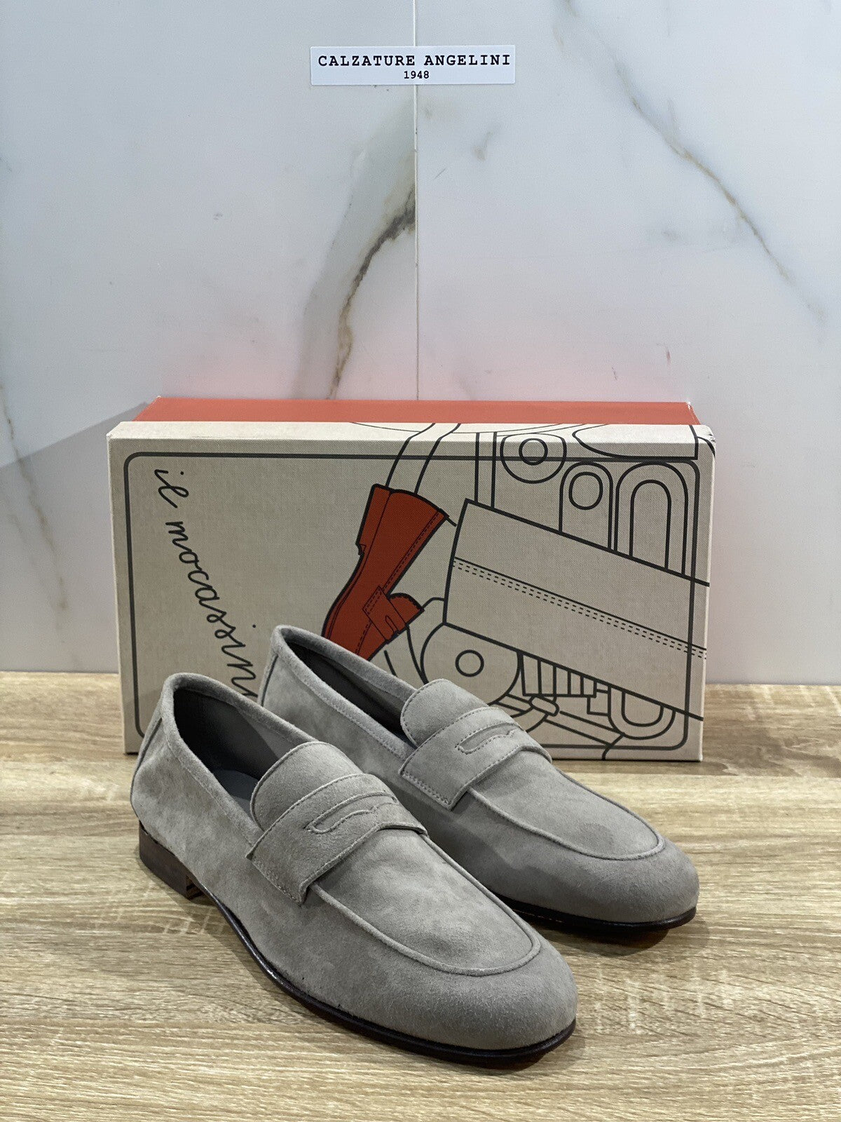 Il Mocassino Scarpa Uomo Modello Tasca In Suede Sand Luxury Men Shoes 41