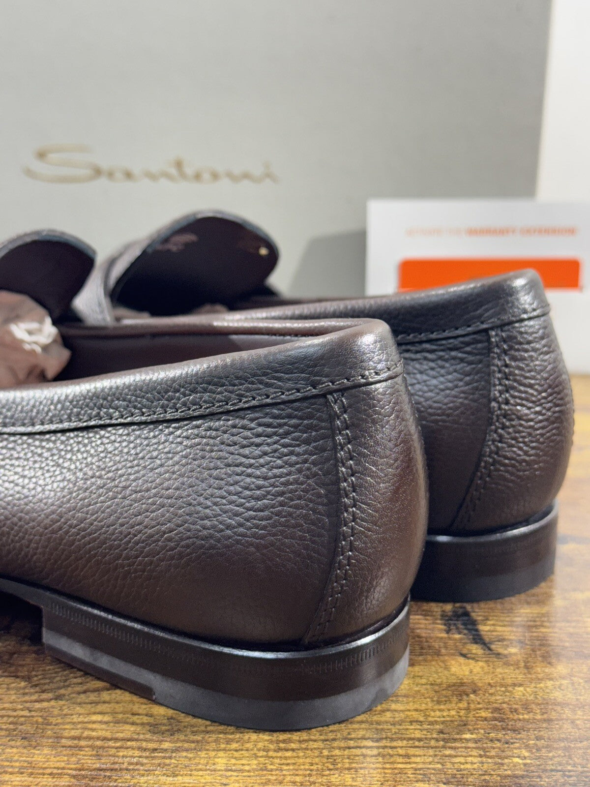 Santoni Scarpa Uomo Mocassino   Pelle   Luxury Men Santoni Fondo Cuoio 9