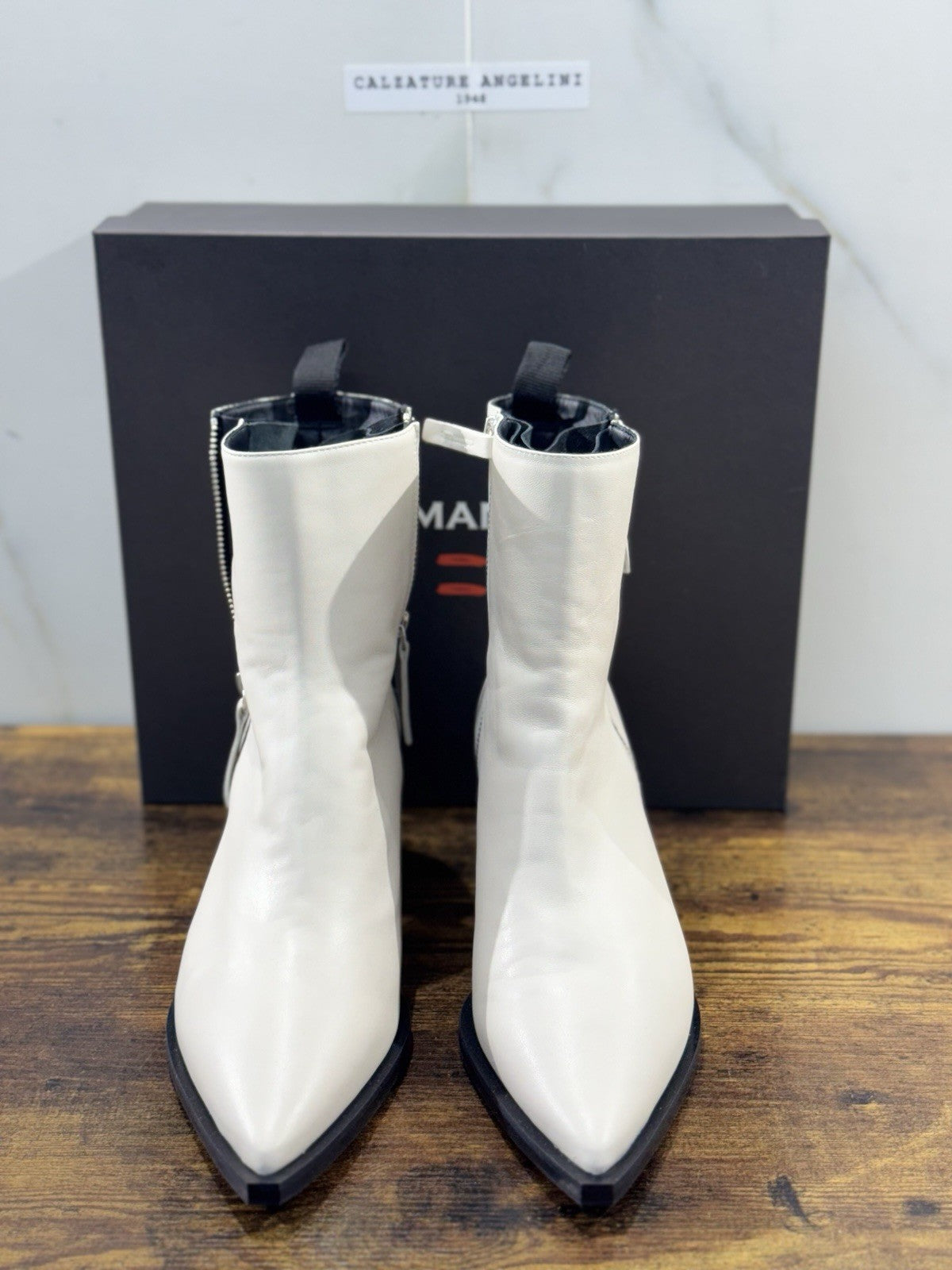 HALMANERA Stivaletto Texan Pelle Roccia  Con Tacco Luxury Made In Italy Donna 41