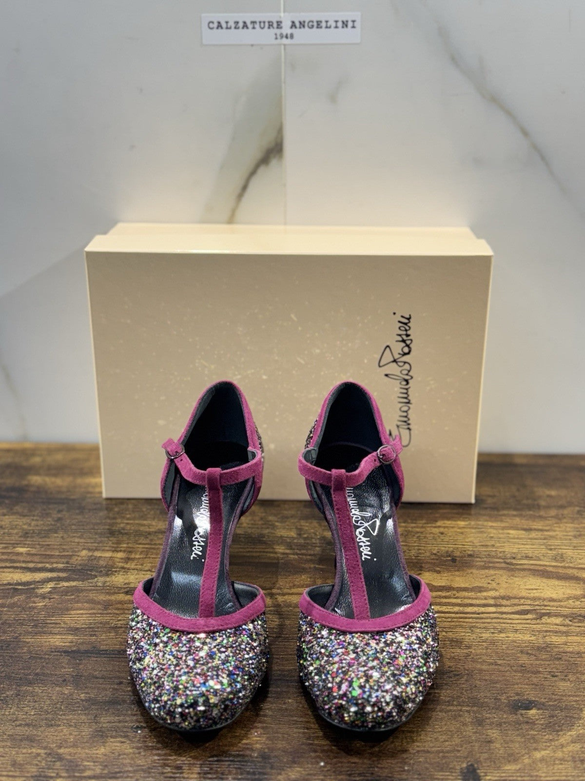 Emanuela Passeri Mary Jane Suede Glitter  Casual Scarpa Donna 37