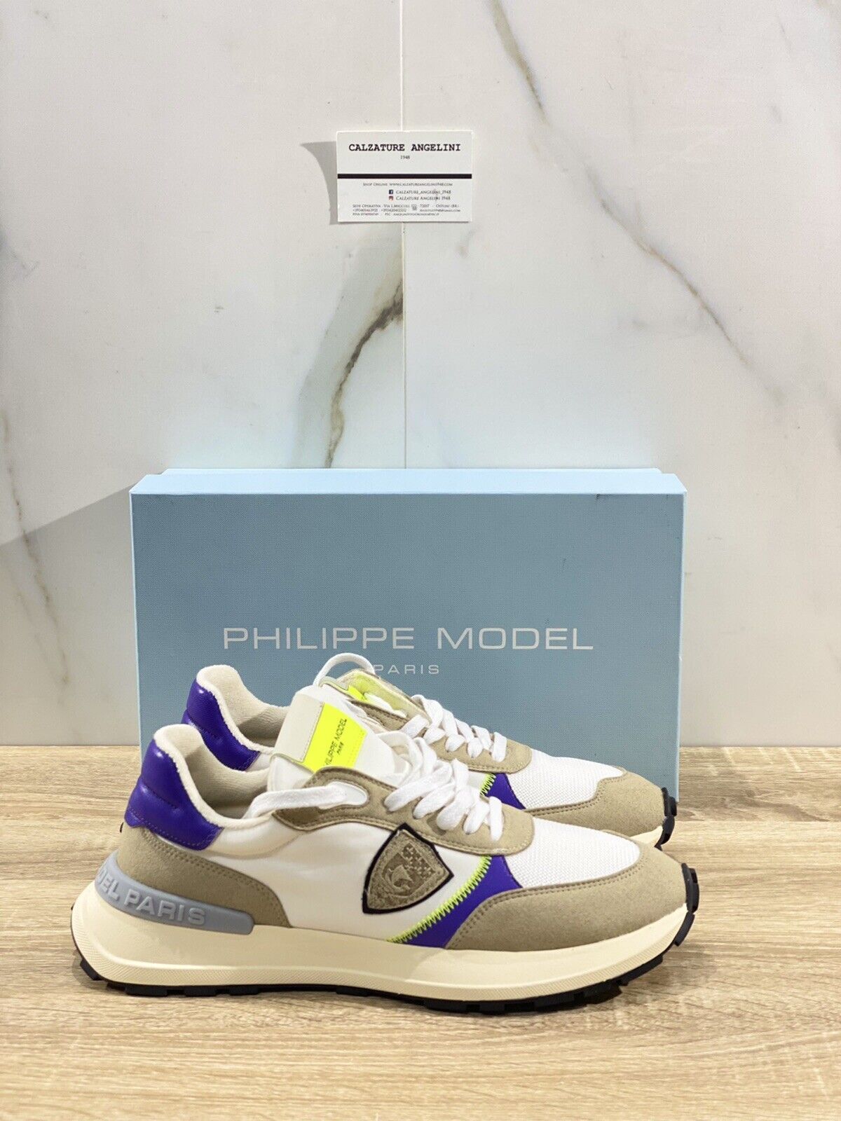 Philippe model paris donna  Antibes Bianca   Violet luxury sneaker Donna 37