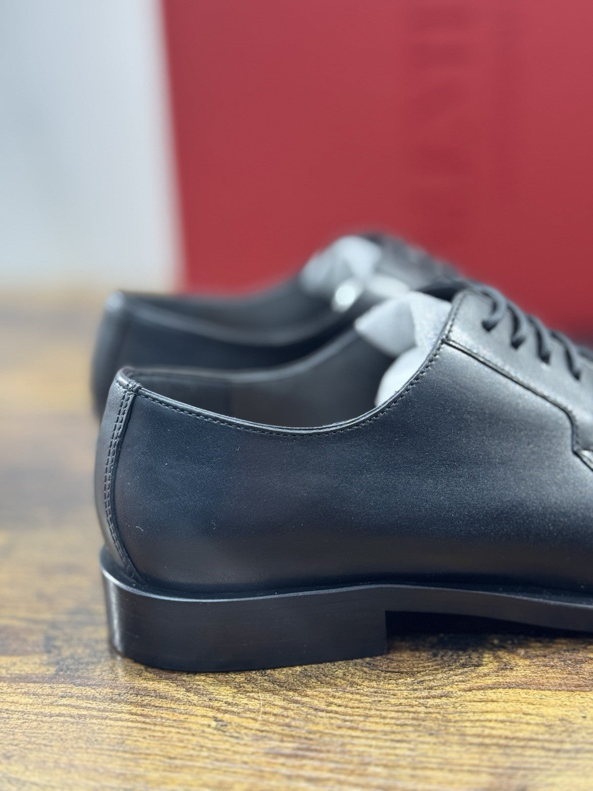 Valentino GARAVANI Stringata One Stud Pelle Nero Casual Scarpa Donna 36.5