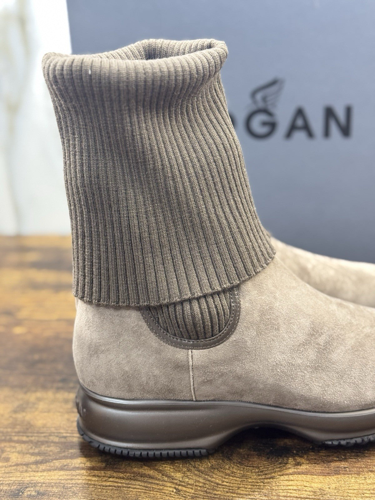 Hogan Interactive Stivaletto Lana Suede Palude          Casual Hogan Donna 40