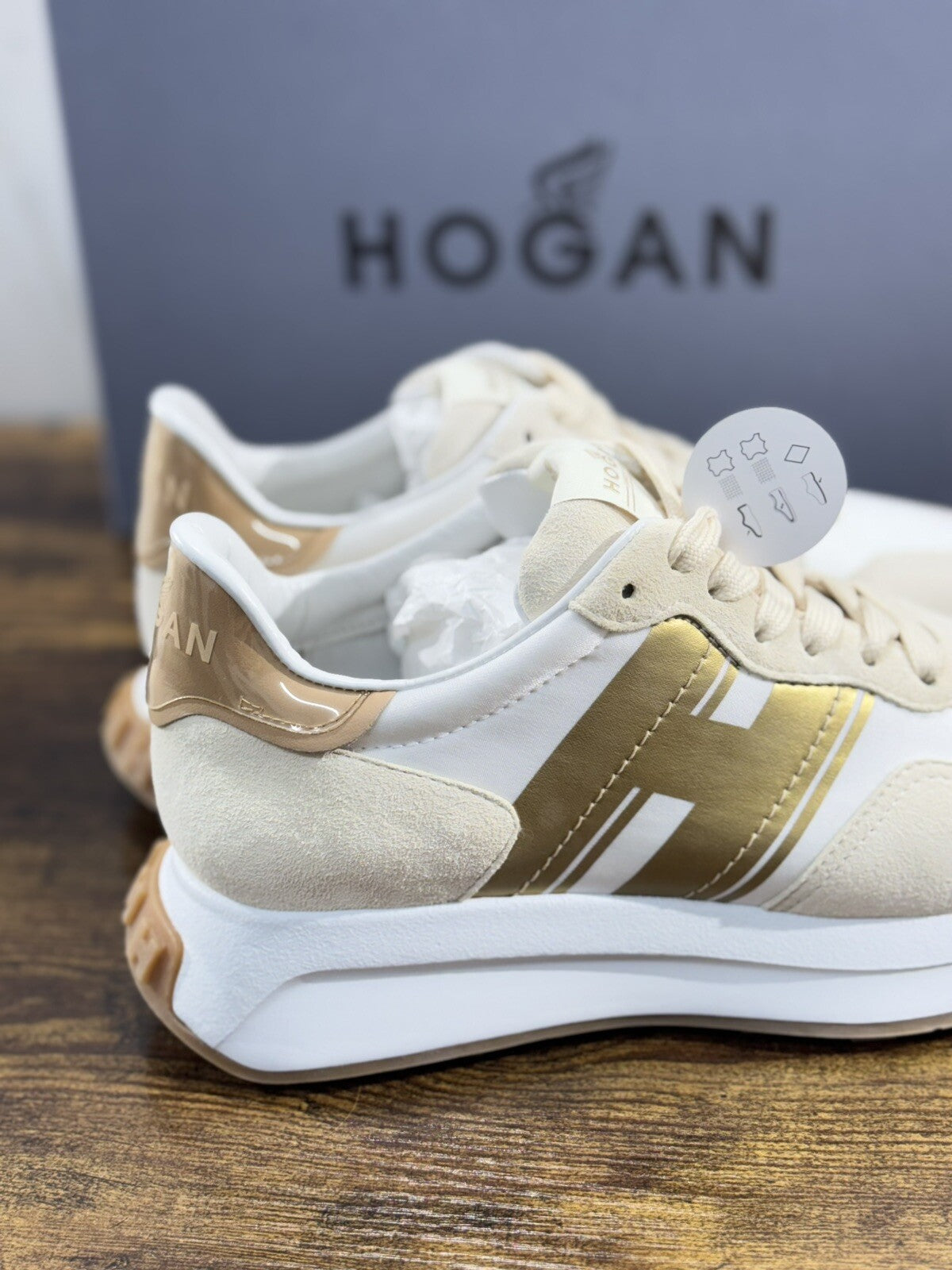 Hogan H641 Donna Sneaker  Suede Beige     Memory Foam Luxury Hogan Woman  39