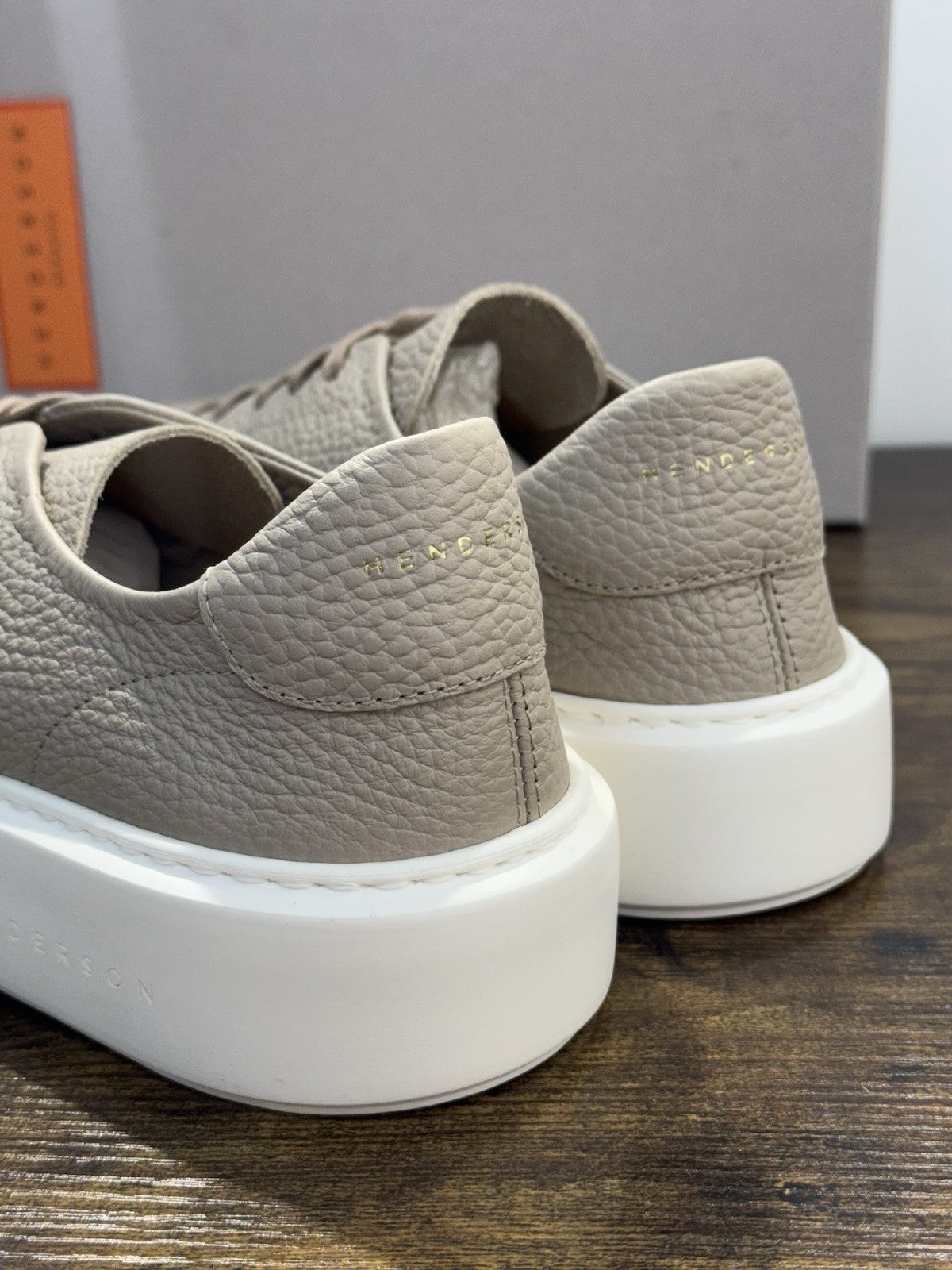 Henderson Baracco Sneaker Pelle Beige Casual Luxury Uomo 41