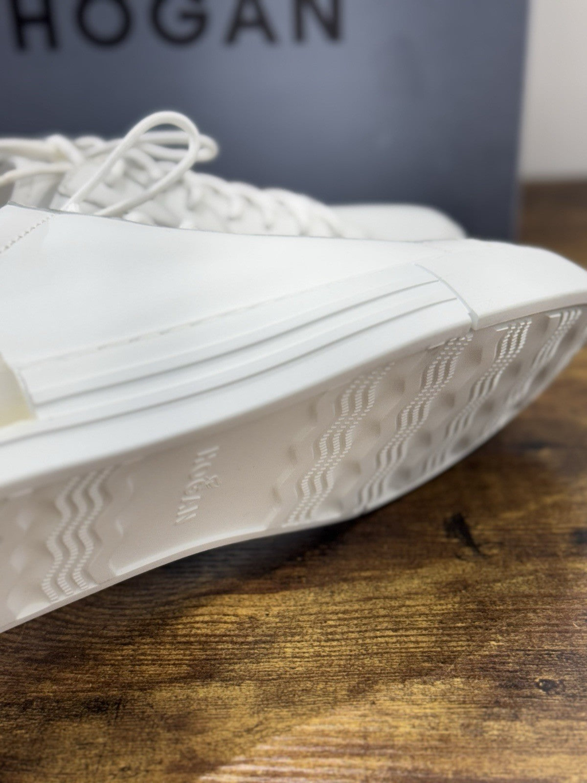 Hogan Rebel  Sneaker  Pelle Bianca Memory Foam   Casual Hogan   Uomo 45
