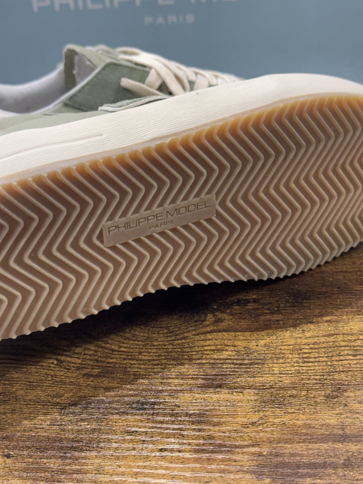 Philippe Model Nice Low Men Sneaker Uomo Pelle Verde 41