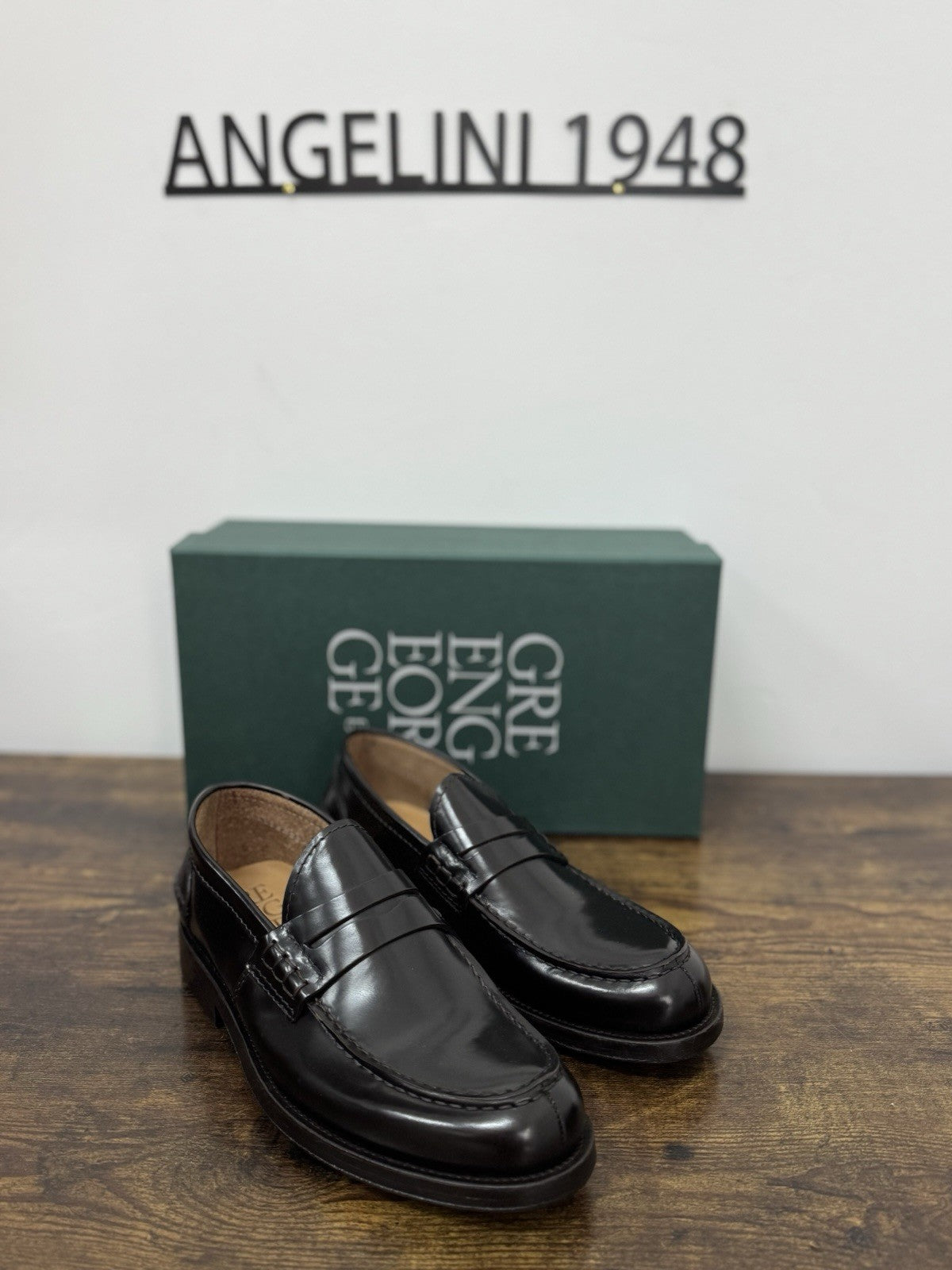 Green George Mocassino College Pelle Brown Fondo CuoioHandmade In Italy Uomo 39