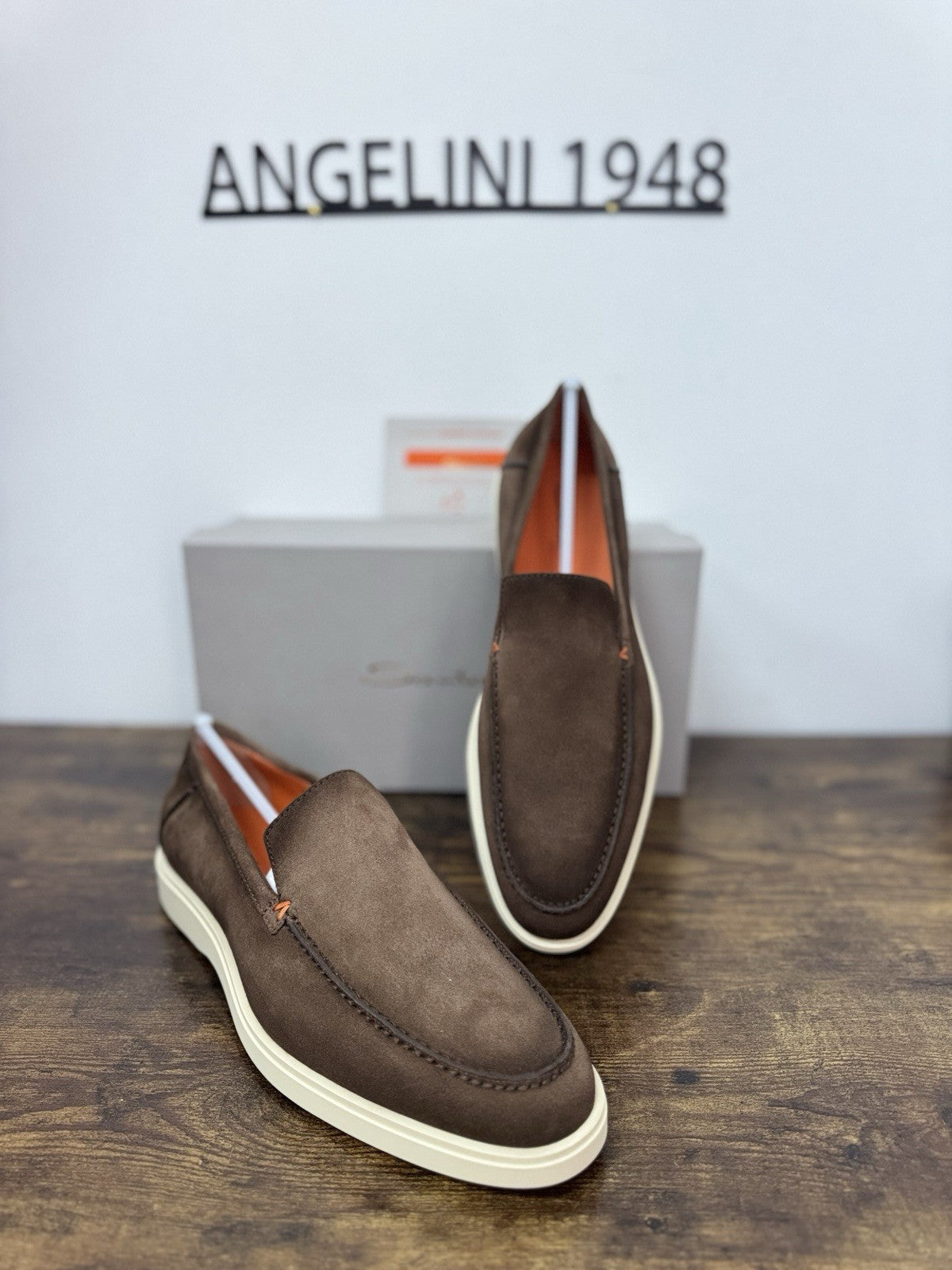 Santoni Mocassino Summer Walk Suede Brown Casual Santoni Uomo 46