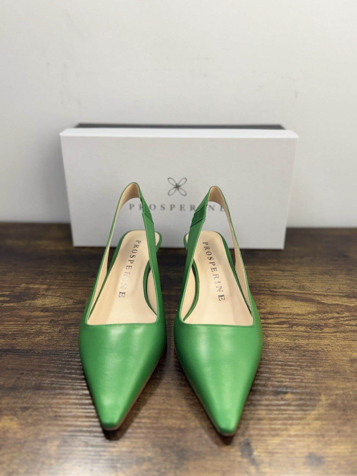 Prosperine Ballerina Sling Back Pelle  Verde  Casual Donna 38