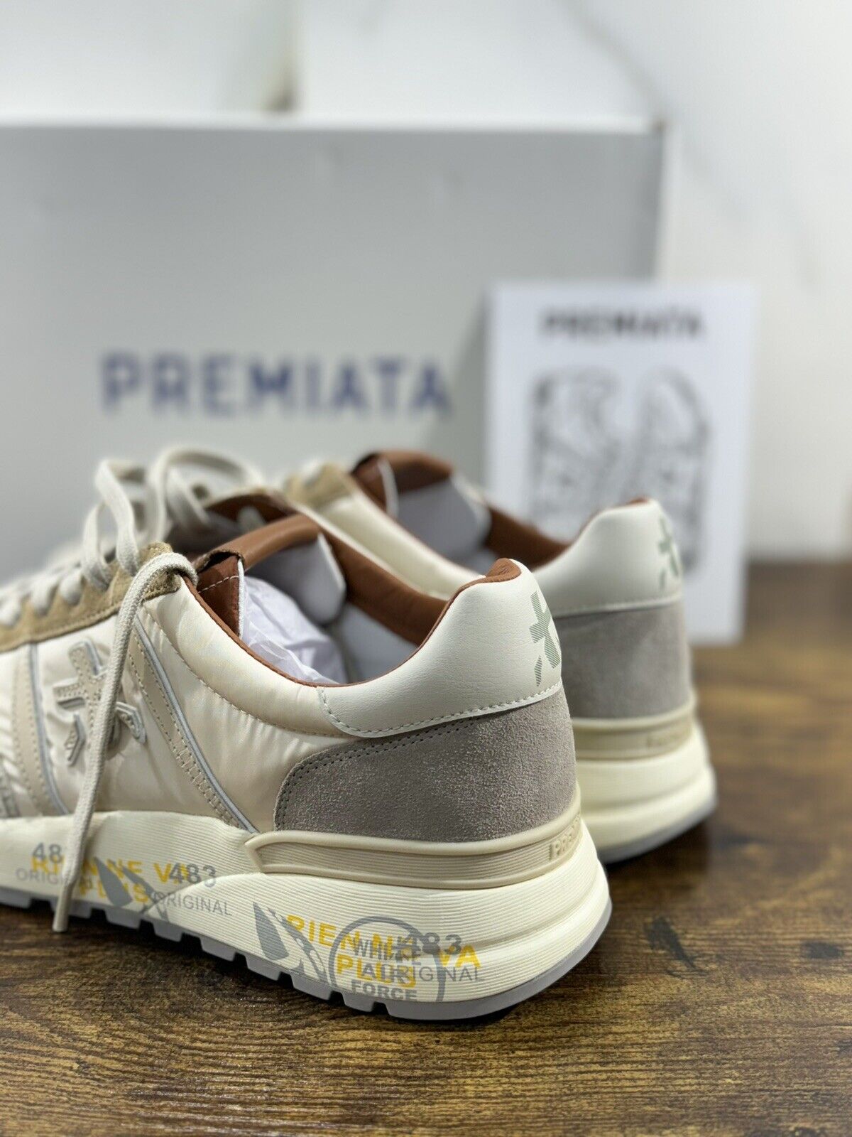 Premiata Lander  Sneaker Uomo Bianco Beige  Casual Premiata 44