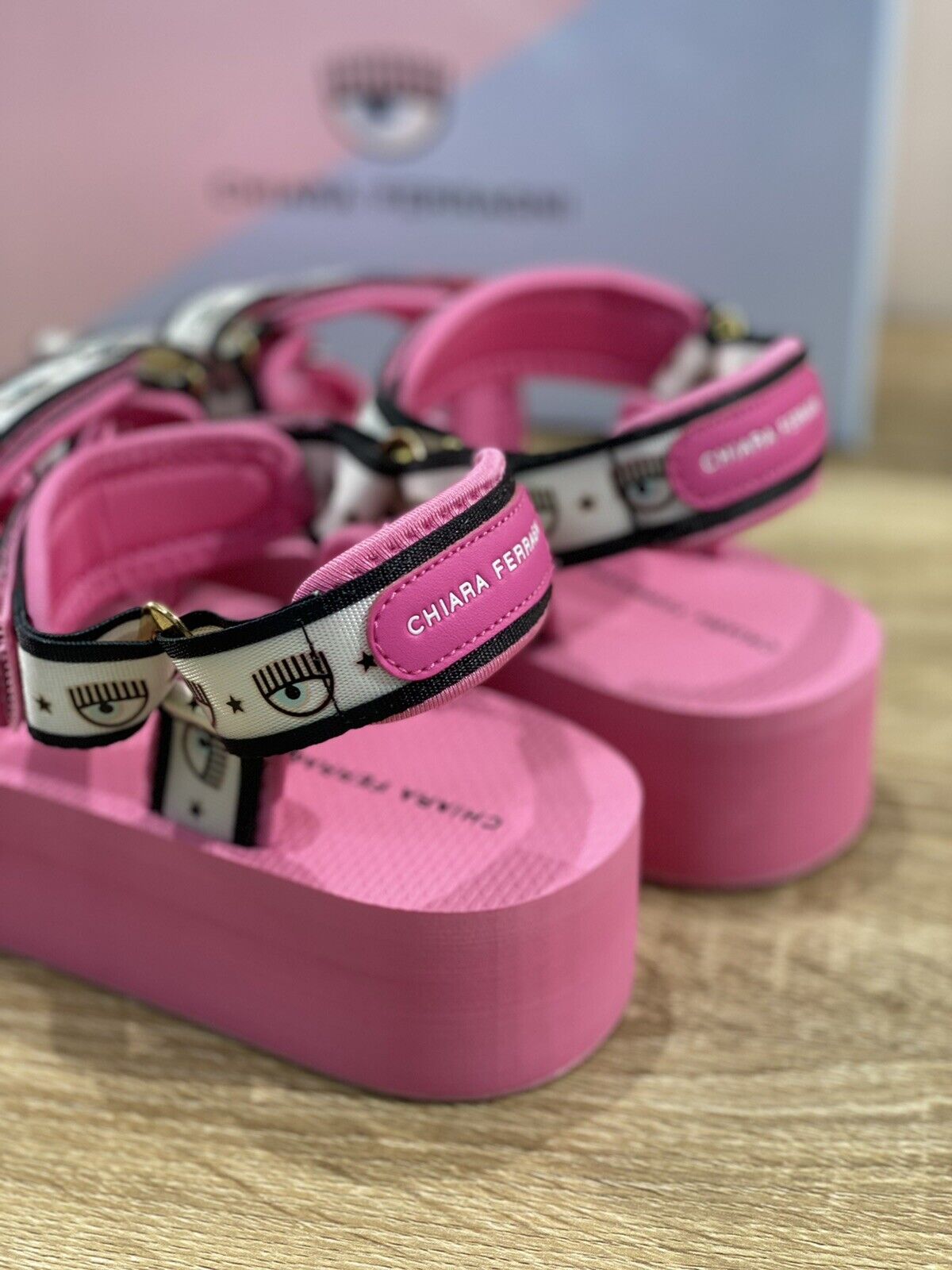 Chiara Ferragni Sandalo donna double strap logo mania 39