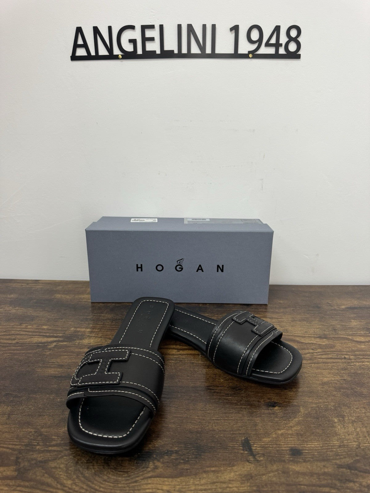 Hogan H685 Ciabatta H Pelle Nera Casual Hogan Donna 38