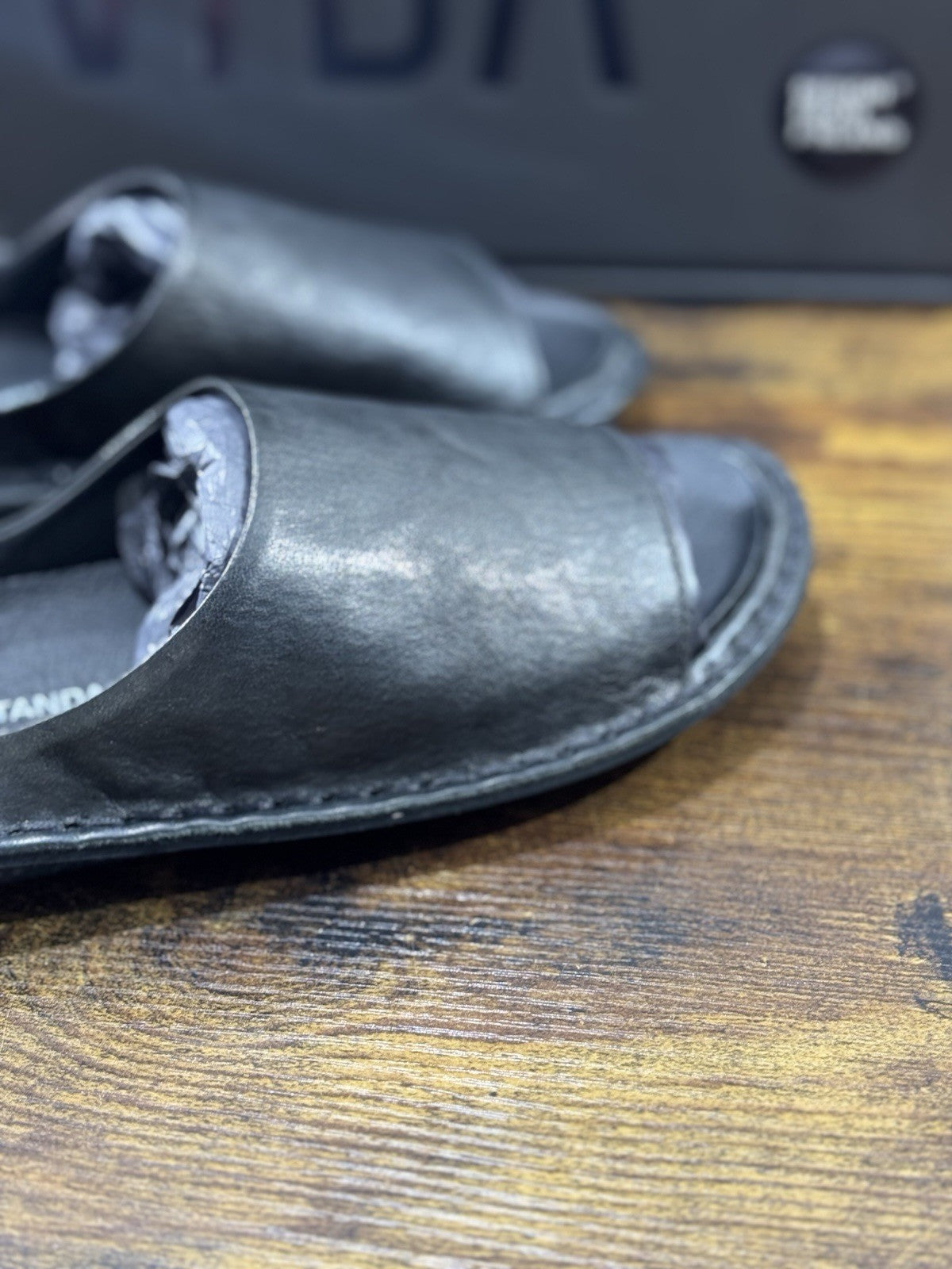 Vibae Saint Tropez Sandalo Pelle Nera  Uomo 47