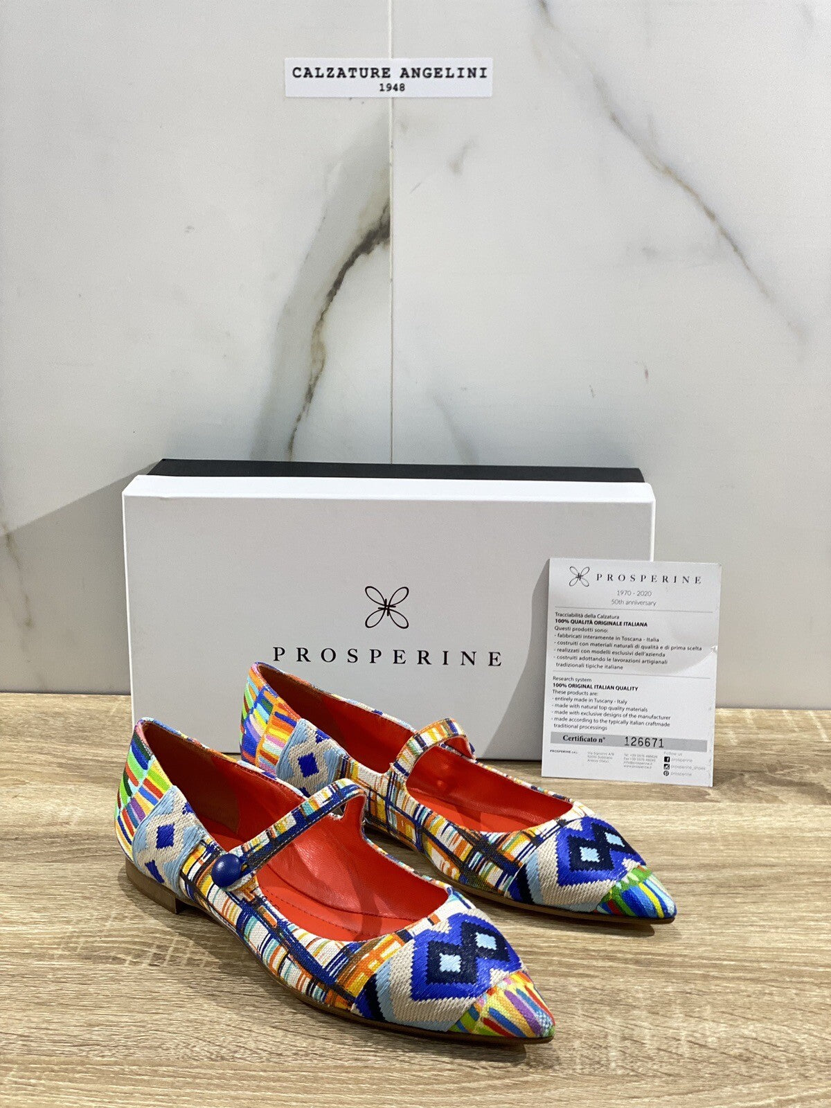 Prosperine Donna  Ballerina Lavorazione Sacchetto Tessuto Yuta 36