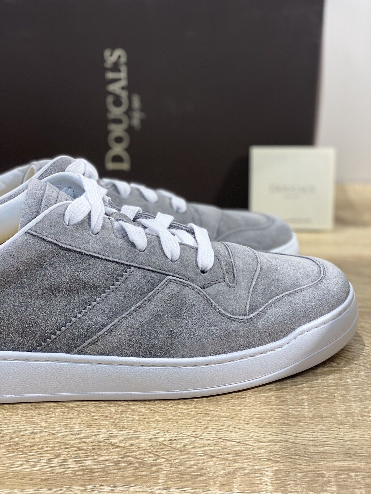 Doucal’s Sneaker Uomo Wash Suede Grey Luxury Men Shoes Doucal’s 45