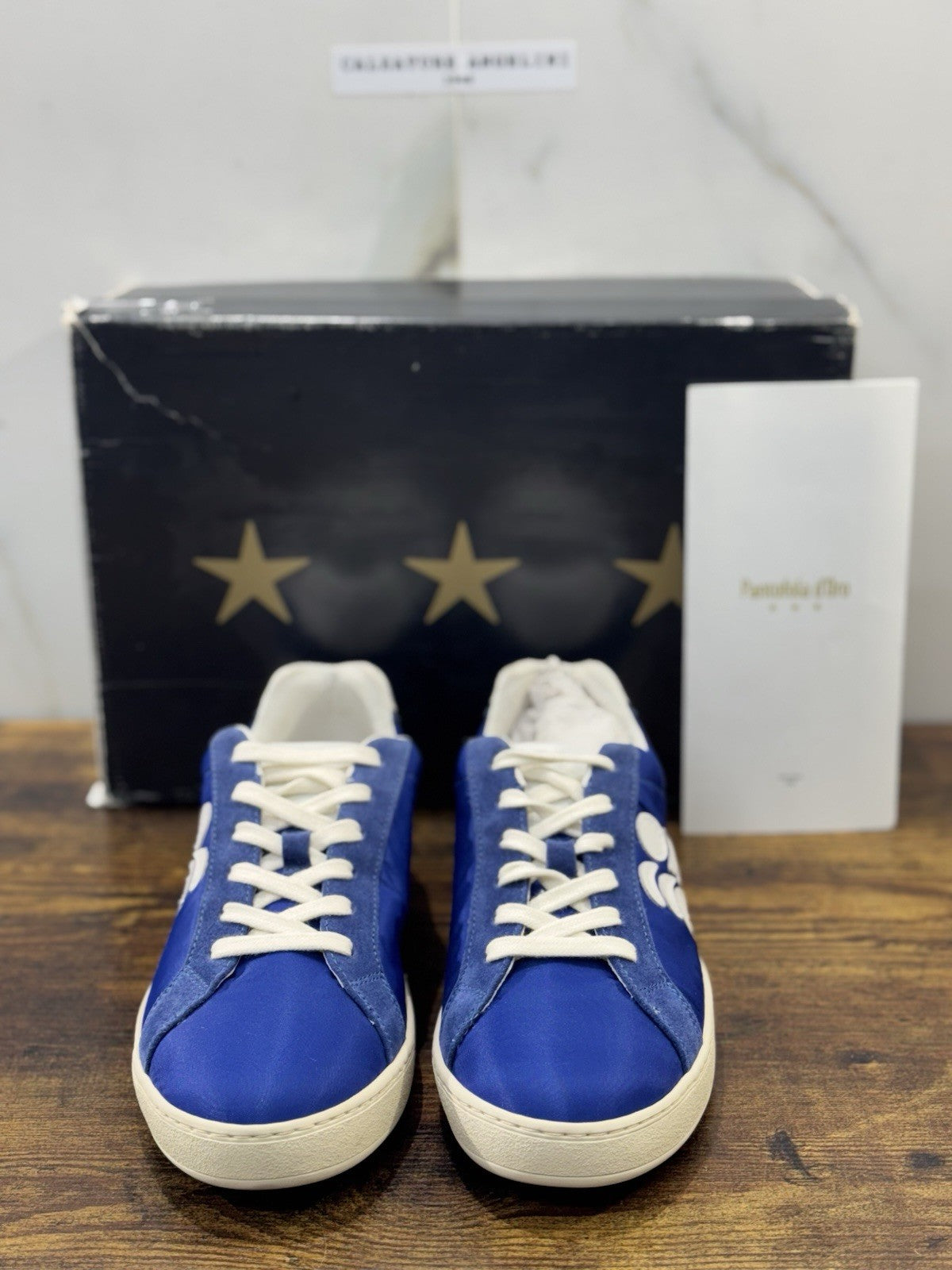 Pantofola D’oro Sneaker  Suarez   Pelle Blu Casual Scarpa  Uomo 39
