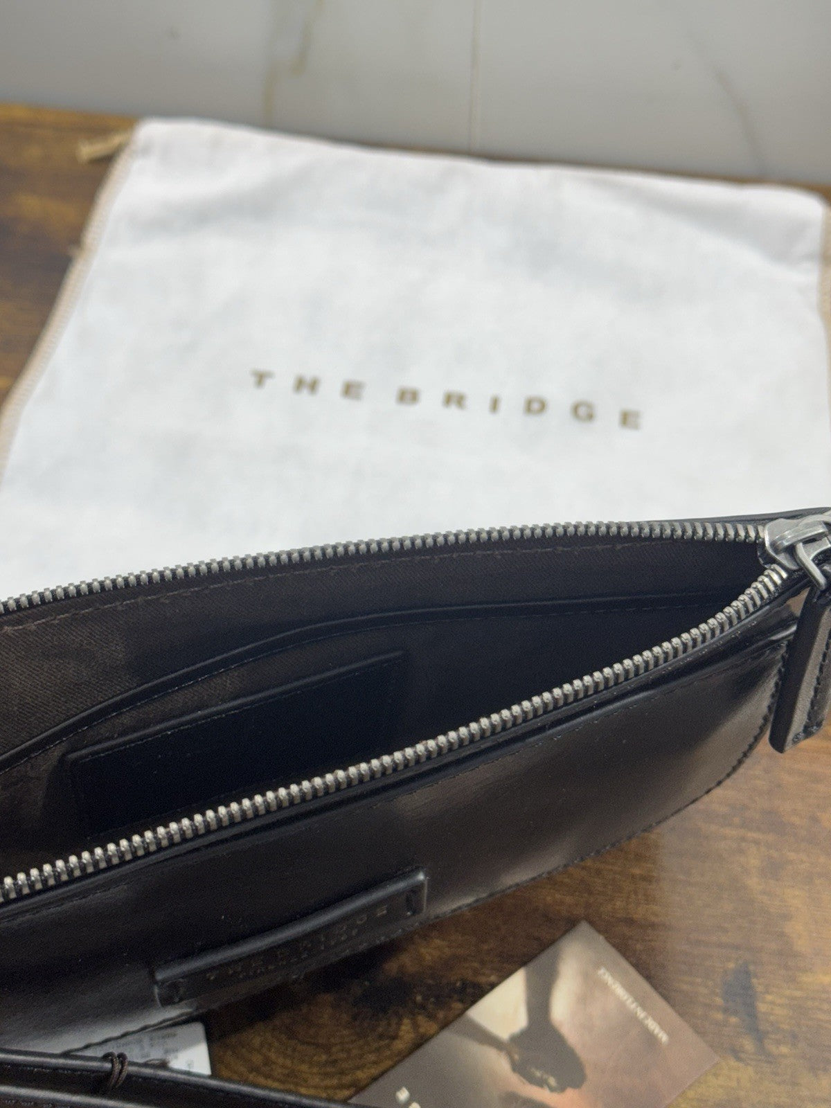 The Bridge Pochette Pelle Nera Da Polso Top Quality The Bridge Uomo