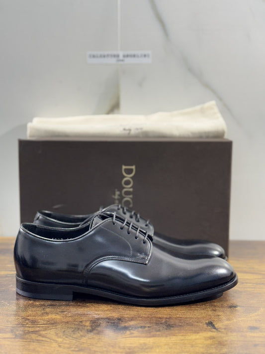 Doucal’s Scarpa Uomo Derby Pelle Nero Luxury Men Doucal’s Shoes 46