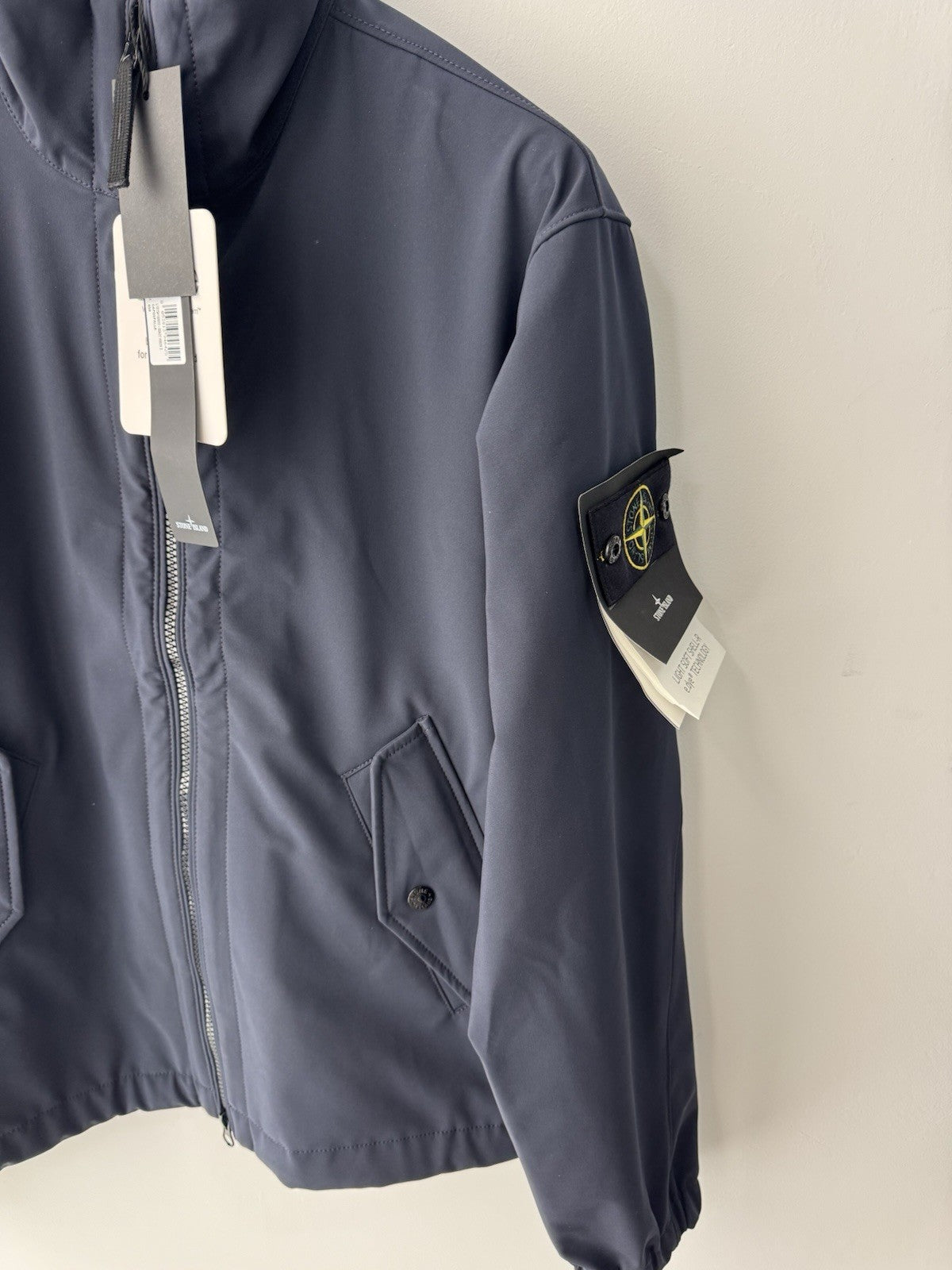Stone Island Giubotto Light Soft Shell R E . DYE  Blu Icon Jacket Uomo L