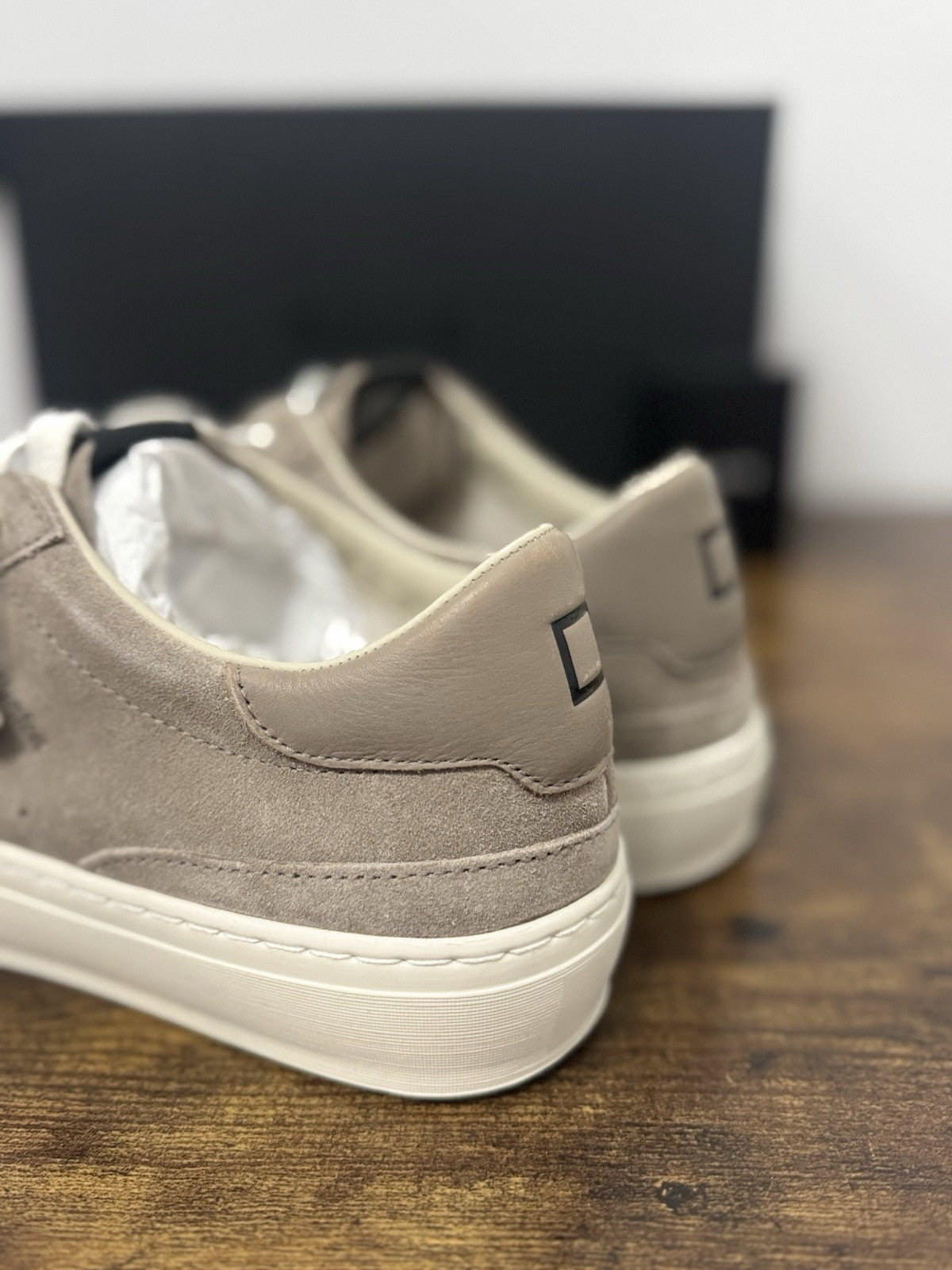 D.a.t.e. Sonica Sneaker Pelle Suede Taupe Casual Uomo 41