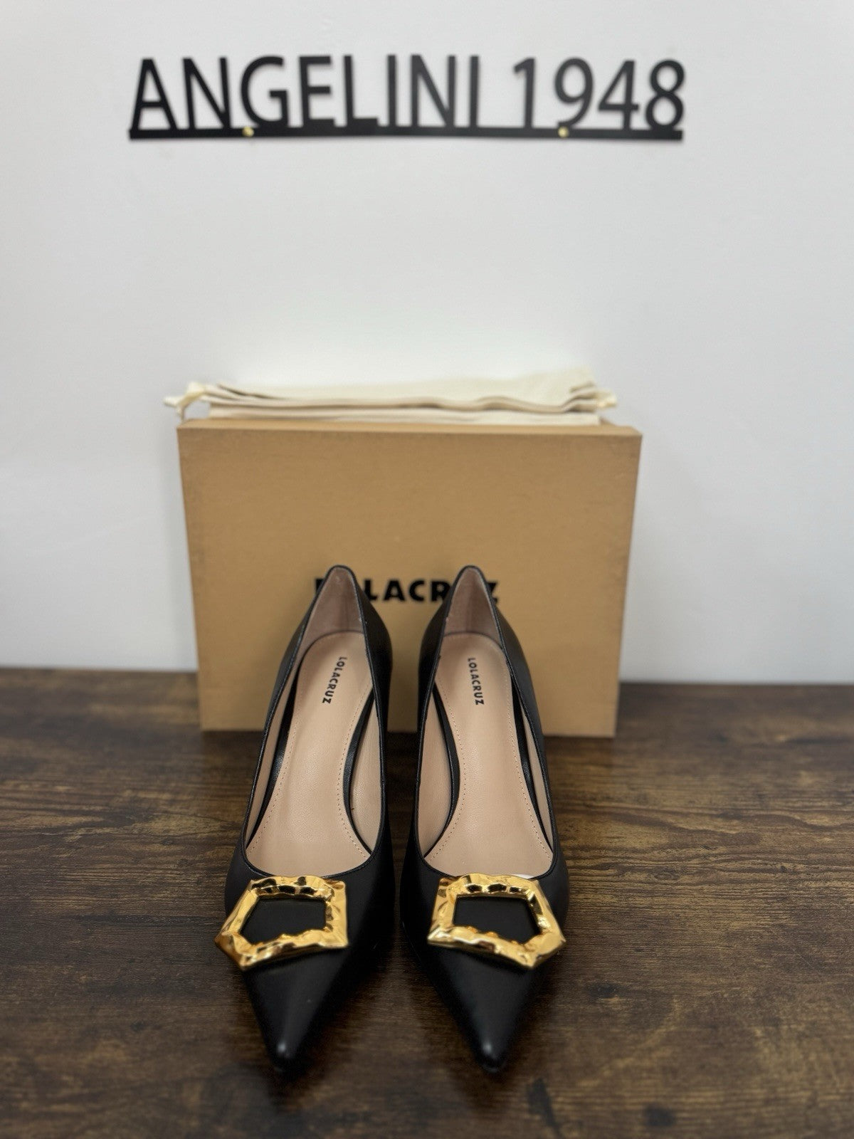 Lola Cruz Décolleté Pelle Nero Tacco 85 Casual Donna 39