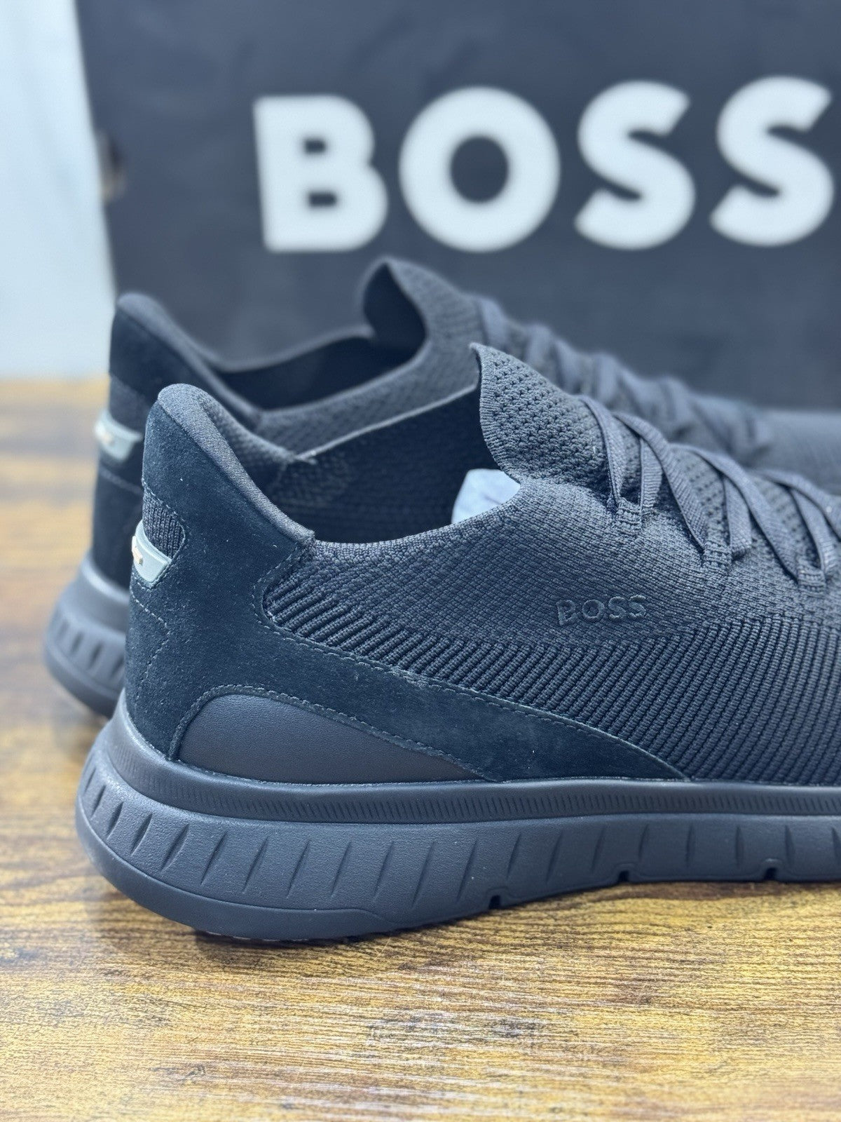 Boss Sneaker Knit Nera Casual Scarpa Uomo Boss 45