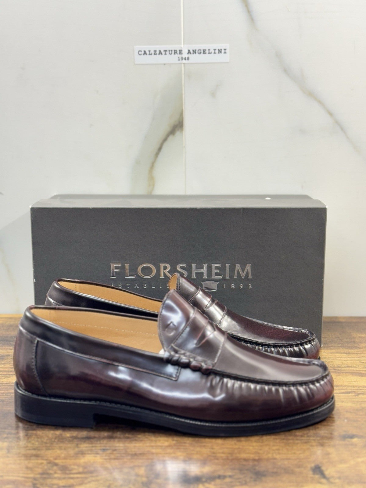 Florsheim Mocassino Pelle Bordo’ Spazzolato Casual Loafer Uomo 44