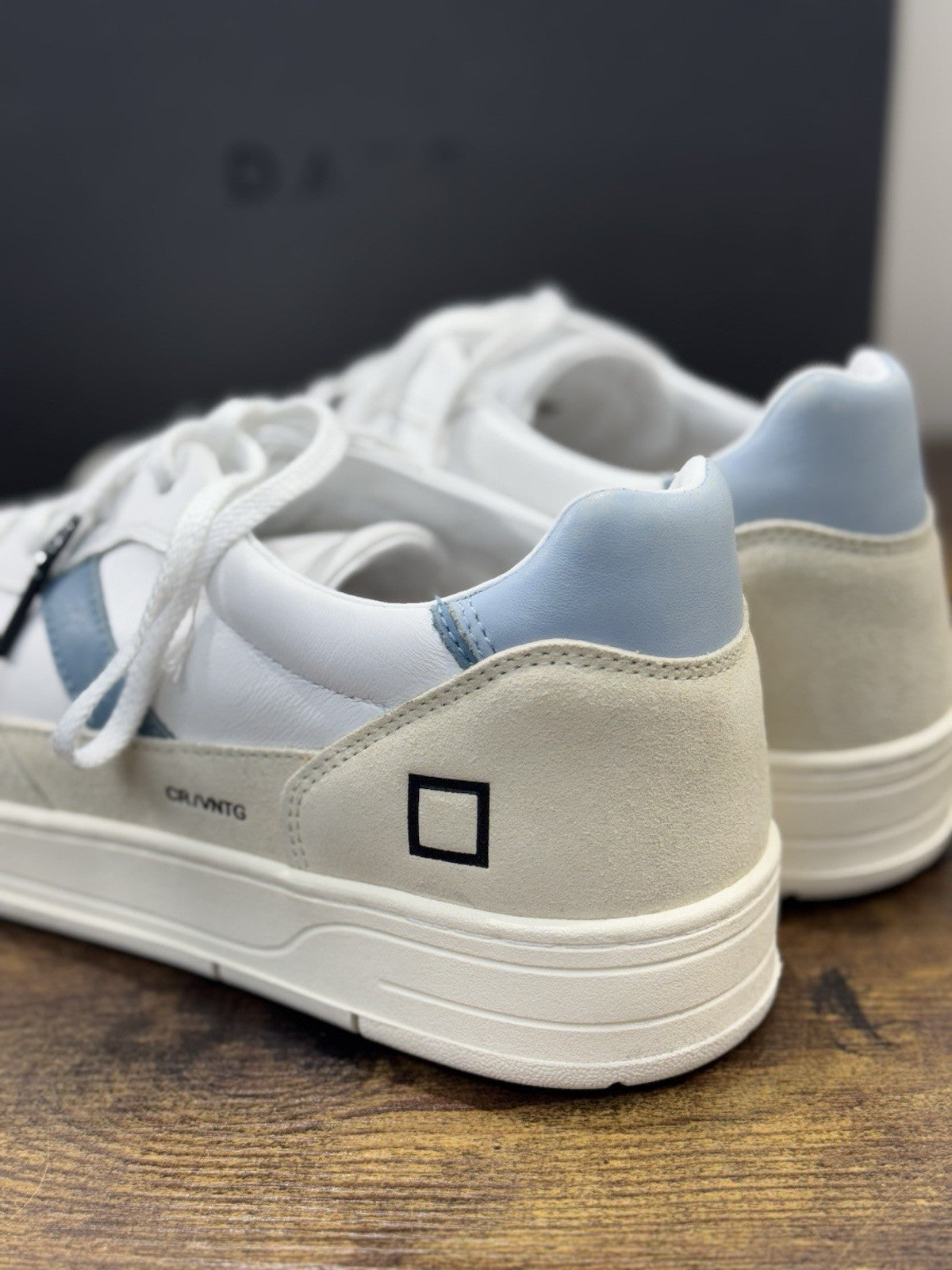 D.A.T.E Court 2.0 Sneaker Pelle Bianco Sky   Casual Uomo 44