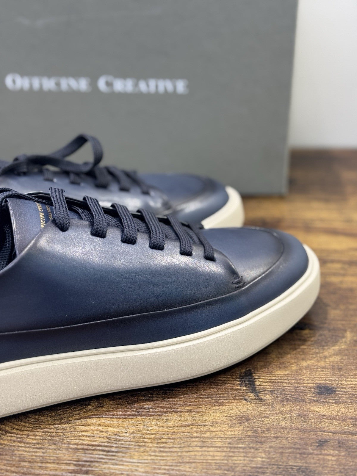 Officine Creative Sneaker Pelle Blu Marine Luxury Scarpa Uomo 42