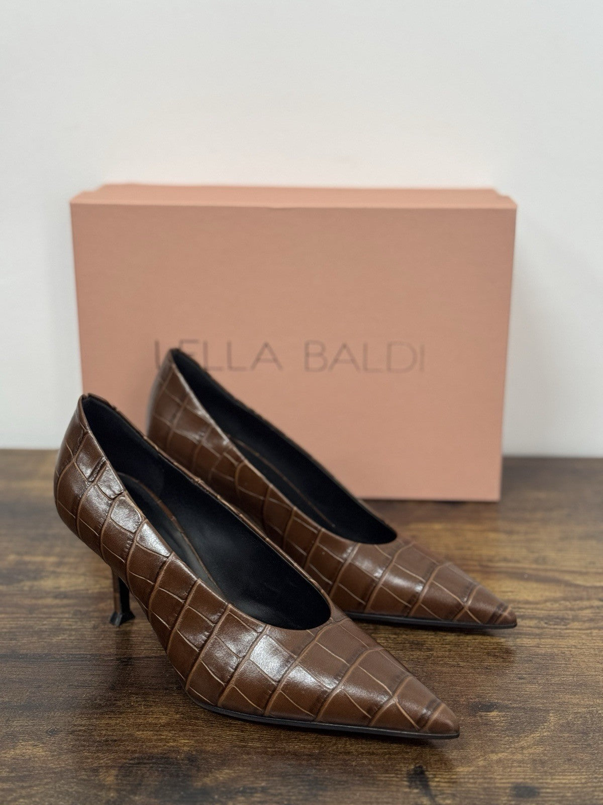 Lella Baldi Décolleté Pelle Tabacco   Con Tacco Casual Donna 37