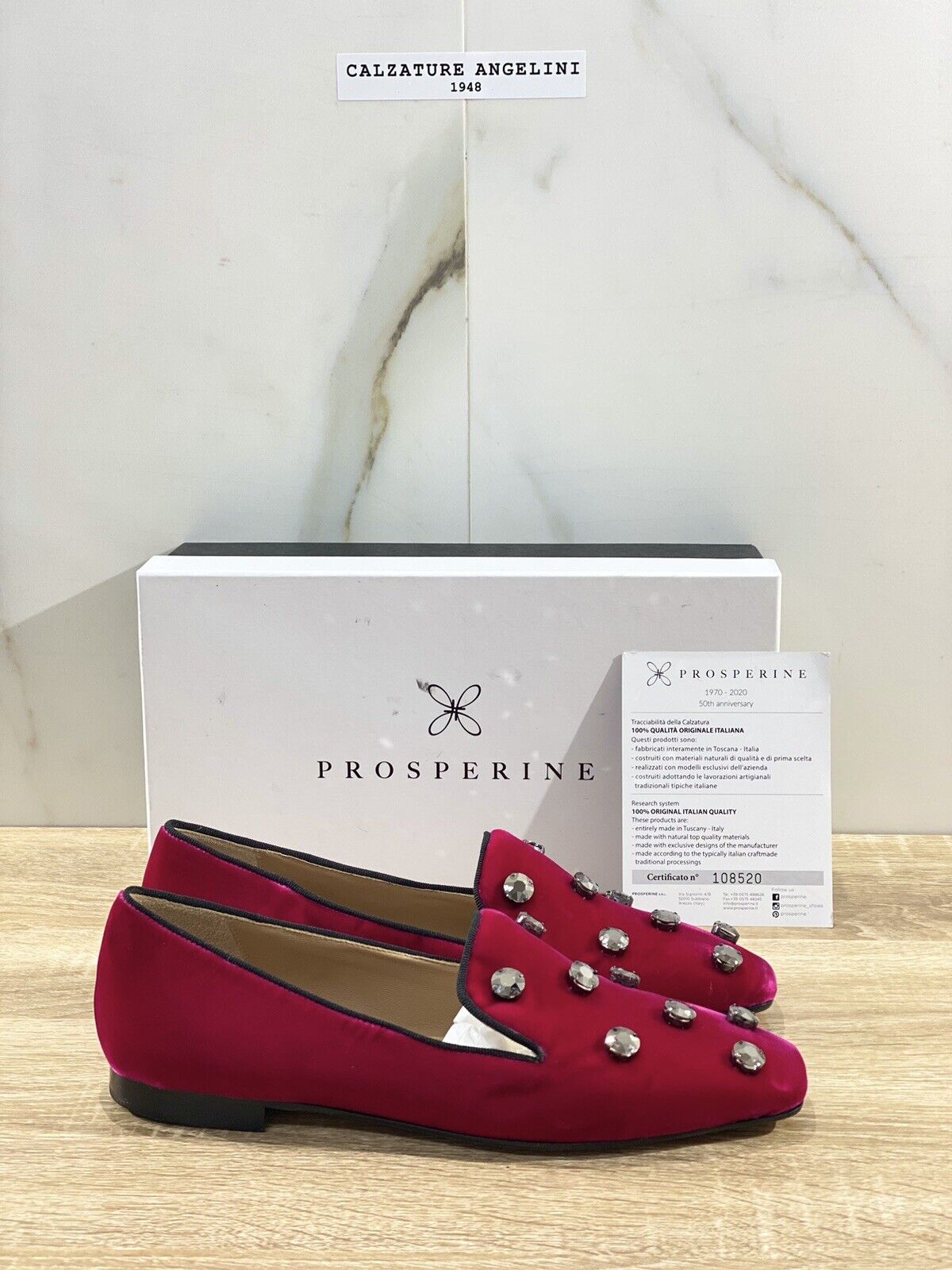 Prosperine Mocassino donna in Velluto Ibisco luxury made in italy 37.5