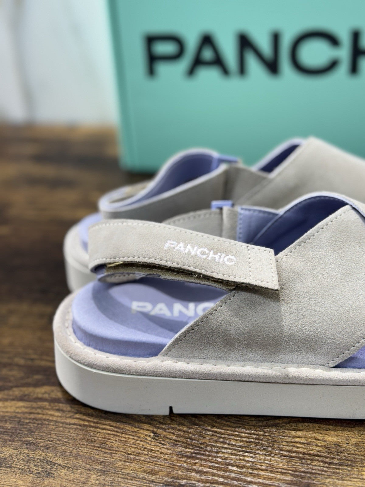 Panchic Sandalo Crisscross Suede Beige Casual Donna 36