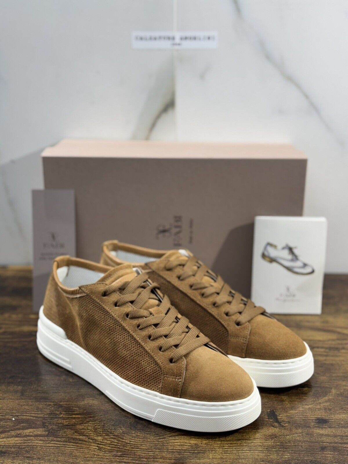 Fabi Sneaker Uomo Icon Suede Cuoio  Extra light Casual Shoes 41