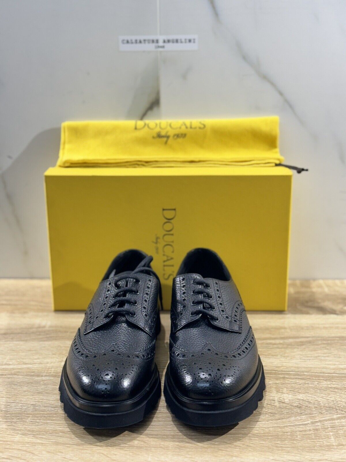 Doucal’s Stringata  Uomo Elen  Pelle Nero Luxury Men Doucal’s Shoes 43