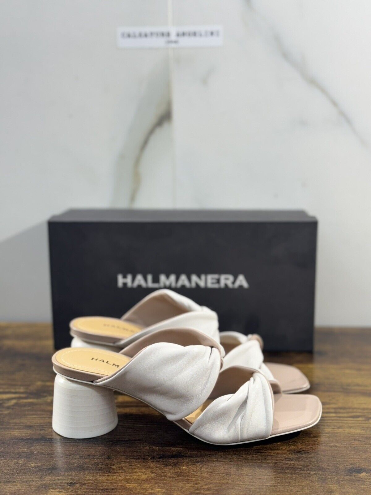 Halmanera Sandalo donna in pelle Naturale luxury sandal Con Tacco 36